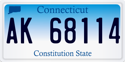 CT license plate AK68114