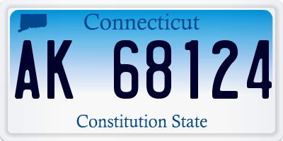 CT license plate AK68124