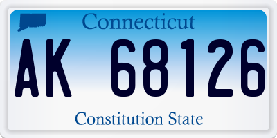 CT license plate AK68126