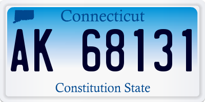 CT license plate AK68131