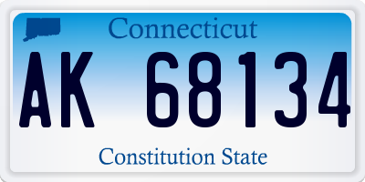 CT license plate AK68134