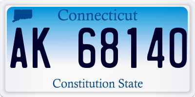 CT license plate AK68140