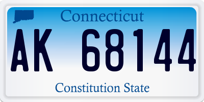 CT license plate AK68144