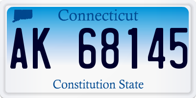 CT license plate AK68145