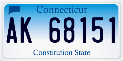 CT license plate AK68151
