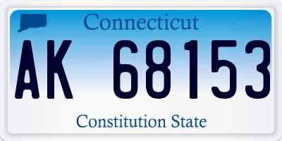 CT license plate AK68153