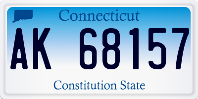 CT license plate AK68157