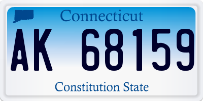 CT license plate AK68159