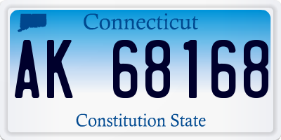 CT license plate AK68168