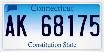 CT license plate AK68175