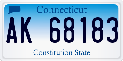 CT license plate AK68183