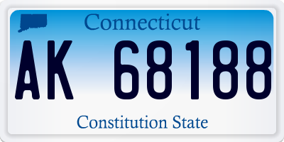 CT license plate AK68188