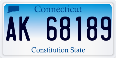 CT license plate AK68189
