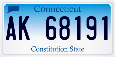 CT license plate AK68191
