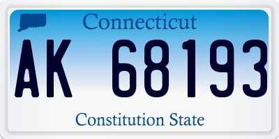 CT license plate AK68193