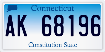 CT license plate AK68196
