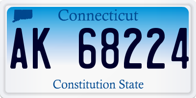 CT license plate AK68224