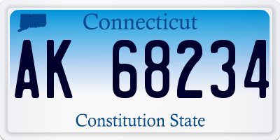 CT license plate AK68234