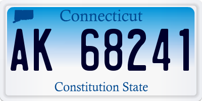 CT license plate AK68241
