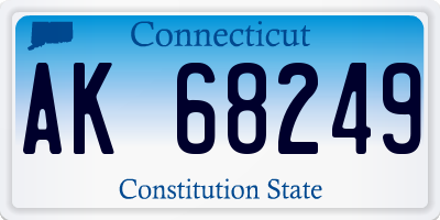 CT license plate AK68249