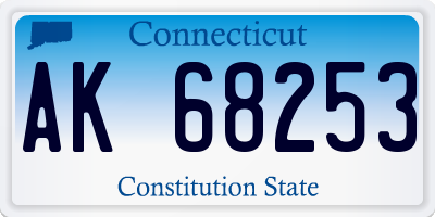 CT license plate AK68253