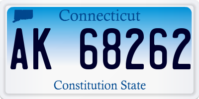 CT license plate AK68262