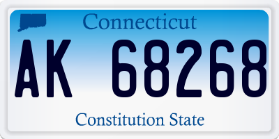 CT license plate AK68268