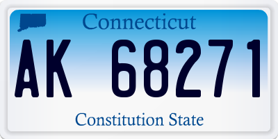 CT license plate AK68271
