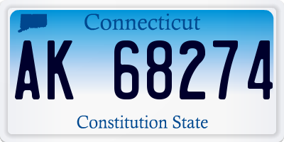 CT license plate AK68274