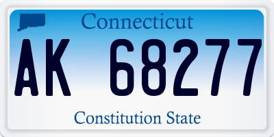 CT license plate AK68277