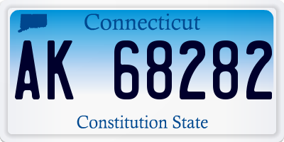 CT license plate AK68282