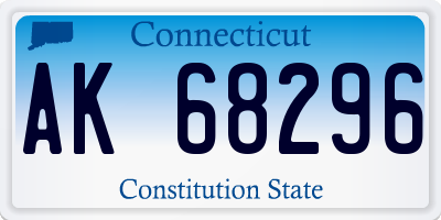 CT license plate AK68296