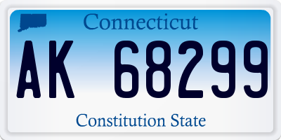 CT license plate AK68299