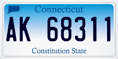 CT license plate AK68311