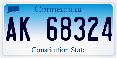 CT license plate AK68324