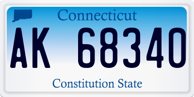 CT license plate AK68340