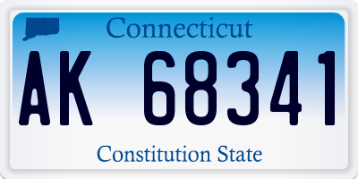 CT license plate AK68341