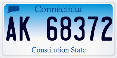 CT license plate AK68372