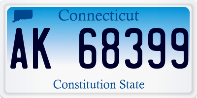 CT license plate AK68399