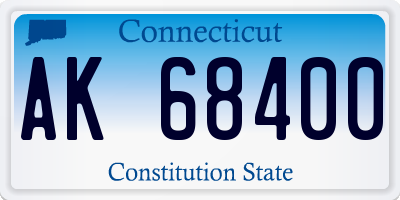CT license plate AK68400