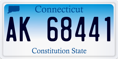 CT license plate AK68441
