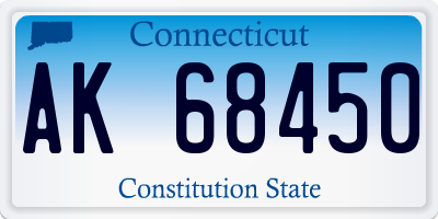 CT license plate AK68450