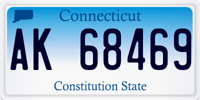 CT license plate AK68469