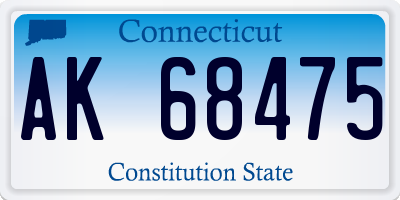 CT license plate AK68475