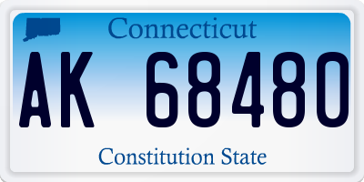 CT license plate AK68480