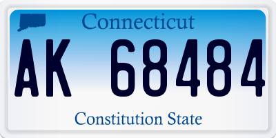 CT license plate AK68484