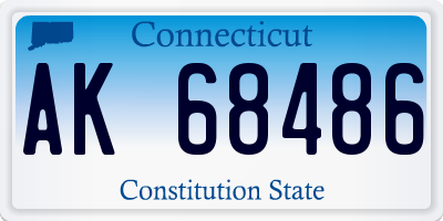 CT license plate AK68486