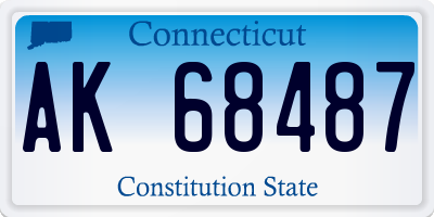 CT license plate AK68487