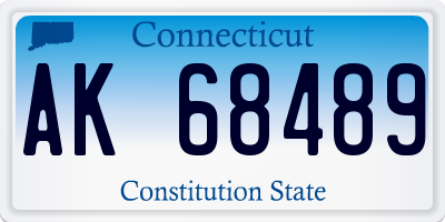 CT license plate AK68489