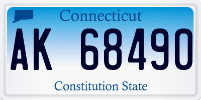 CT license plate AK68490